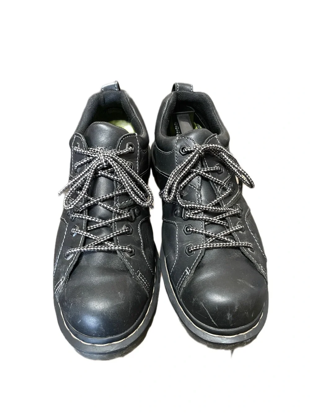 Dr. Martens Finnegan AW004 Black Leather Shoes Grunge Goth Biker Y2K